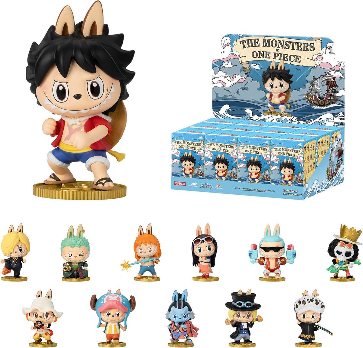 POP MART The Monsters × One Piece Series Figures Blind Box Figures
